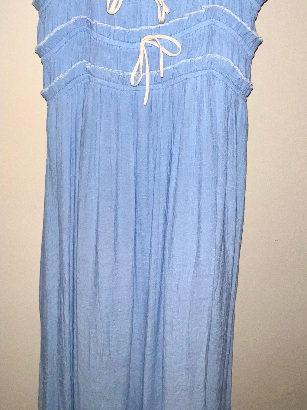 Light Blue Maxi Dress with Tie Detail